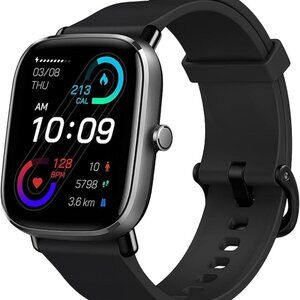 Amazfit GTS 2 Mini Smartwatch - Black, GPS, Alexa, 70+ Sports, AMOLED, 5ATM